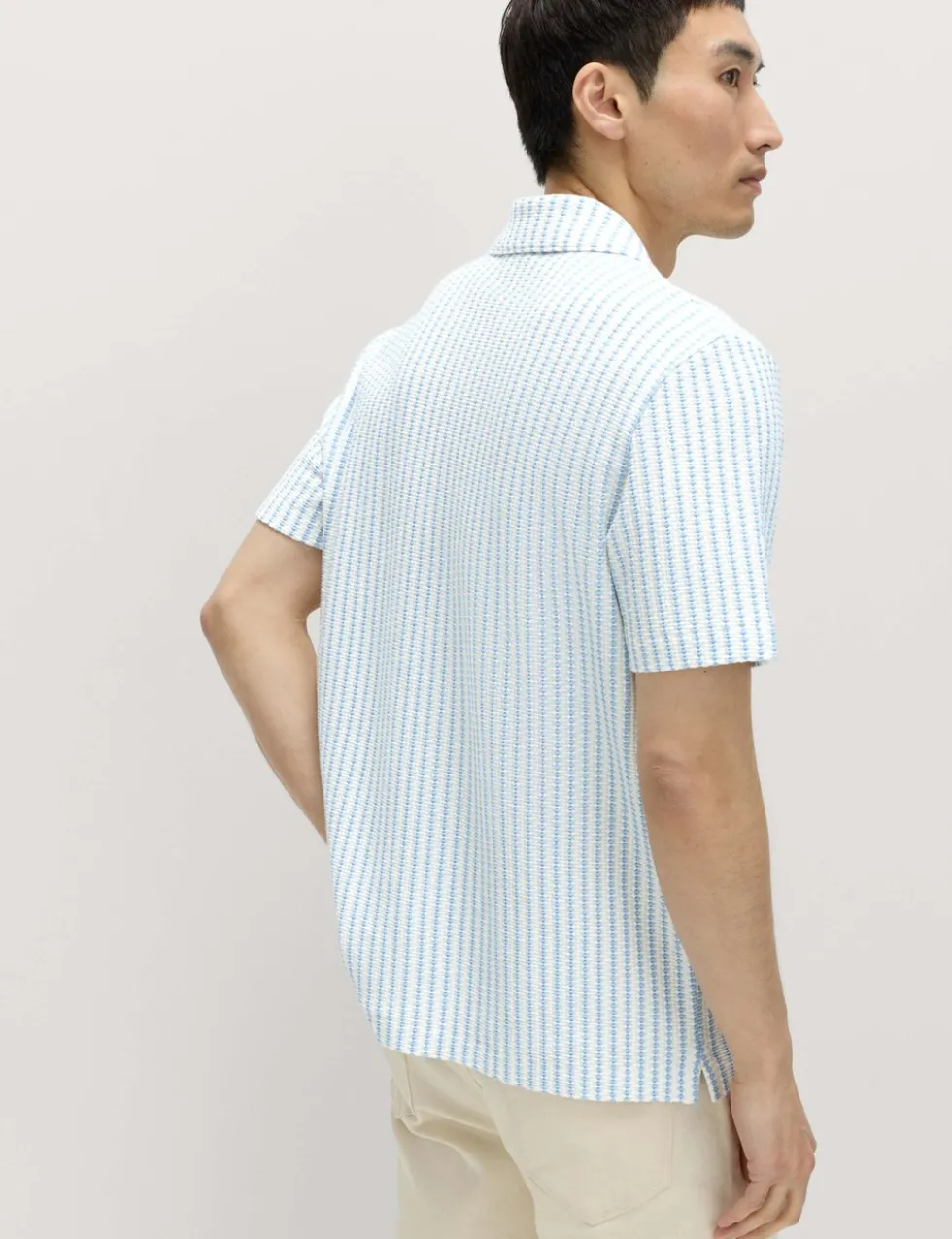 Cotton Rich Jersey Geometric Polo Shirt