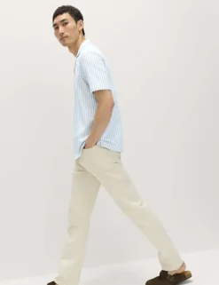 Cotton Rich Jersey Geometric Polo Shirt