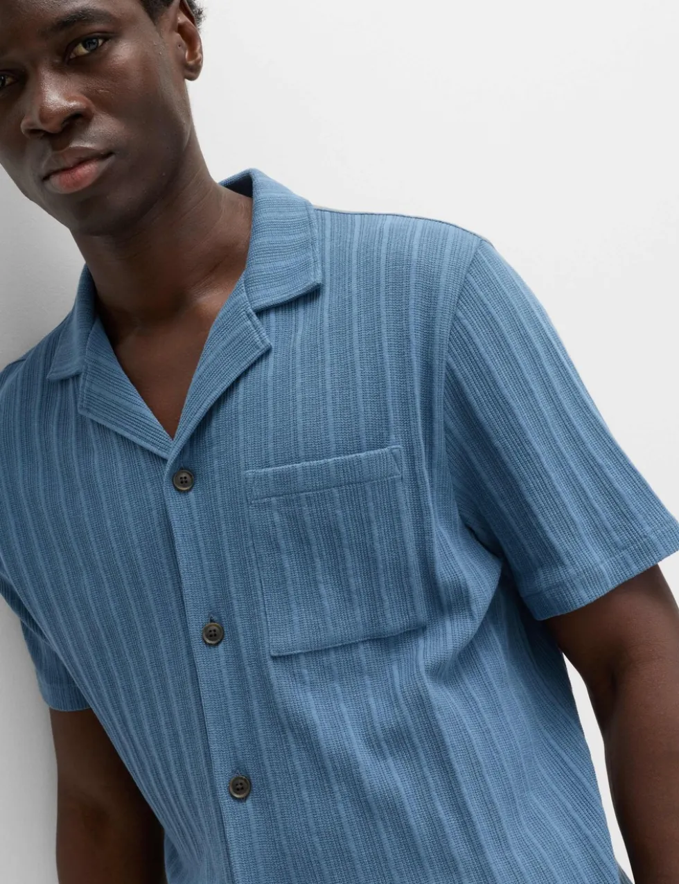 Cotton Rich Jersey Textured Loungewear Top