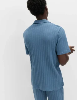 Cotton Rich Jersey Textured Loungewear Top