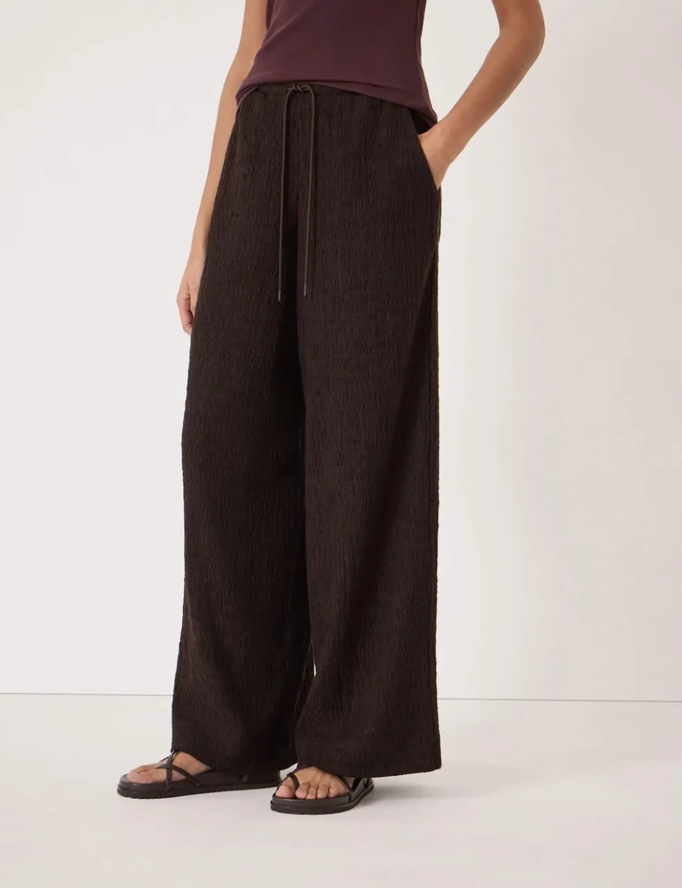 Cotton Rich Jersey Wide Leg Trousers