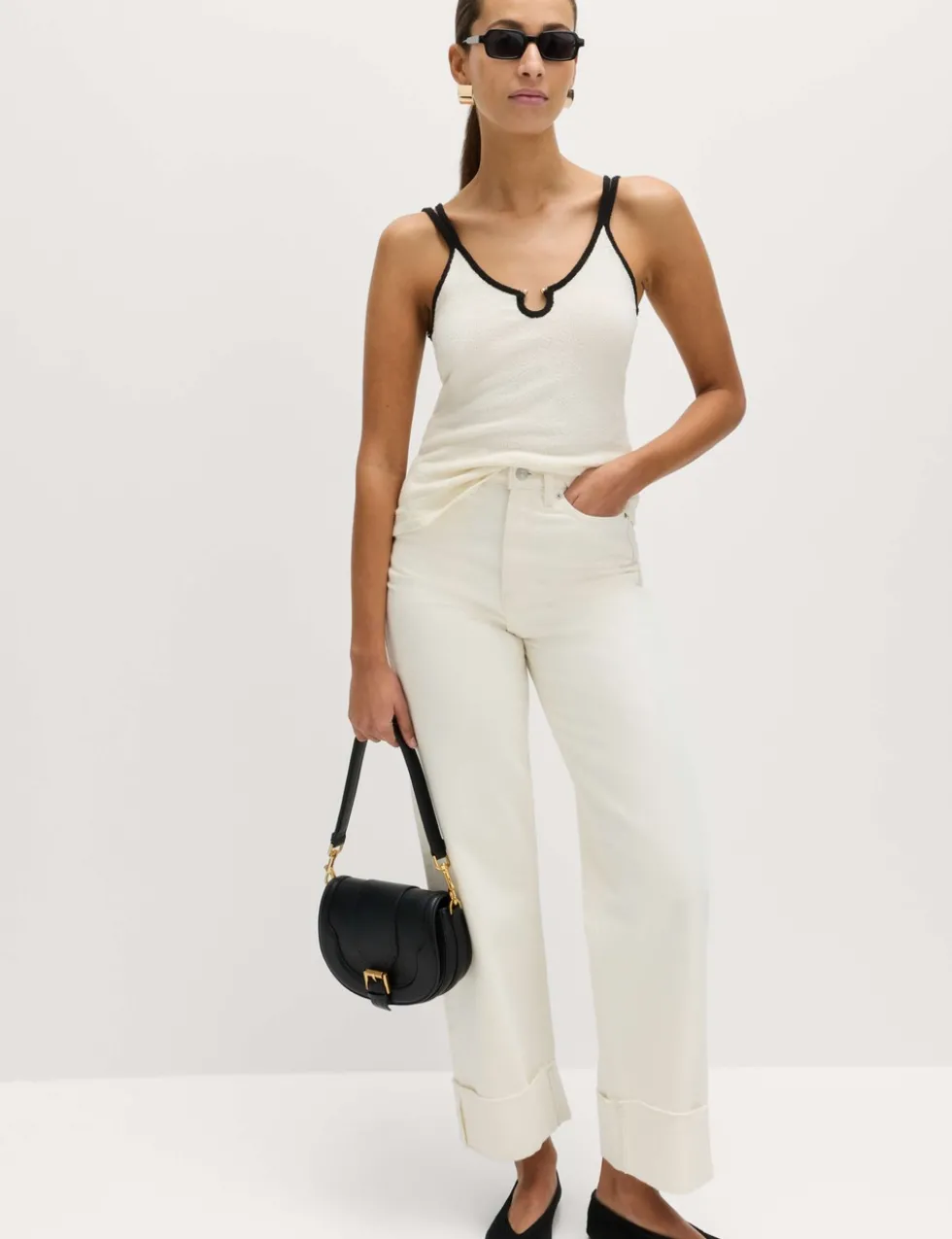 Cotton Rich Keyhole Detail Knitted Vest