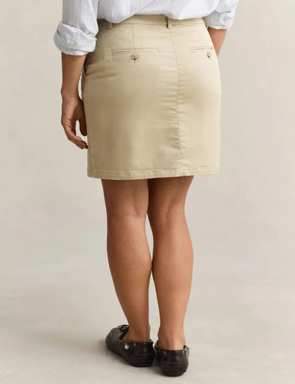 Cotton Rich Knee Length A-Line Skirt