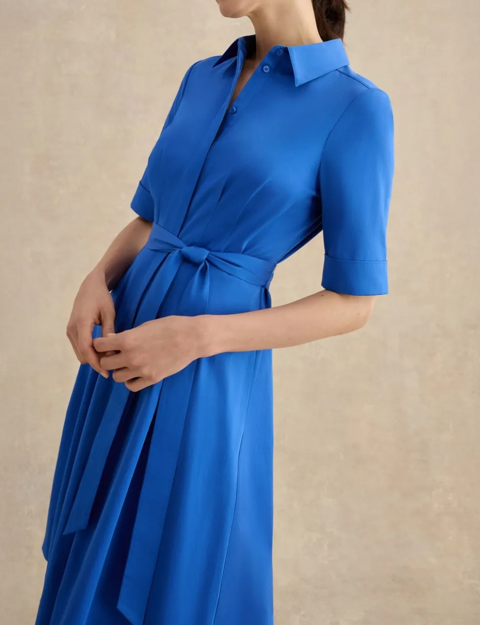 Cotton Rich Knee Length Skater Dress