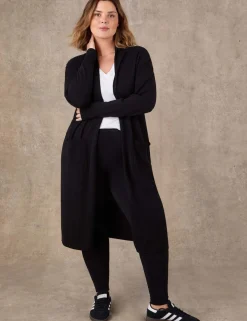 Cotton Rich Knitted Longline Cardigan