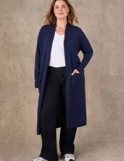 Cotton Rich Knitted Longline Cardigan
