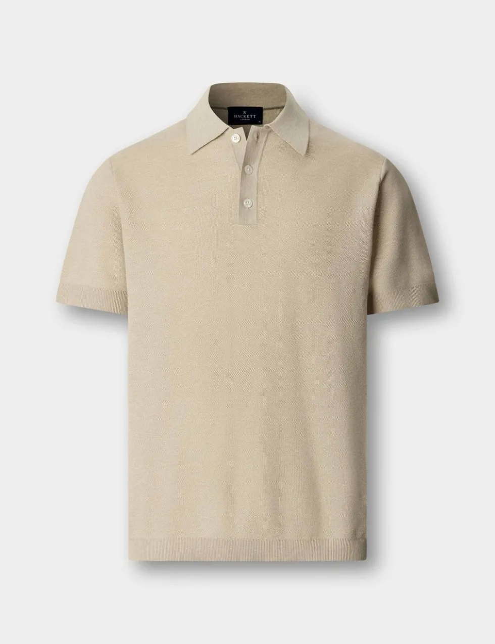 Cotton Rich Knitted Polo Shirt with Cashmere