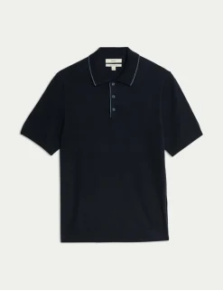 Cotton Rich Knitted Polo Shirt