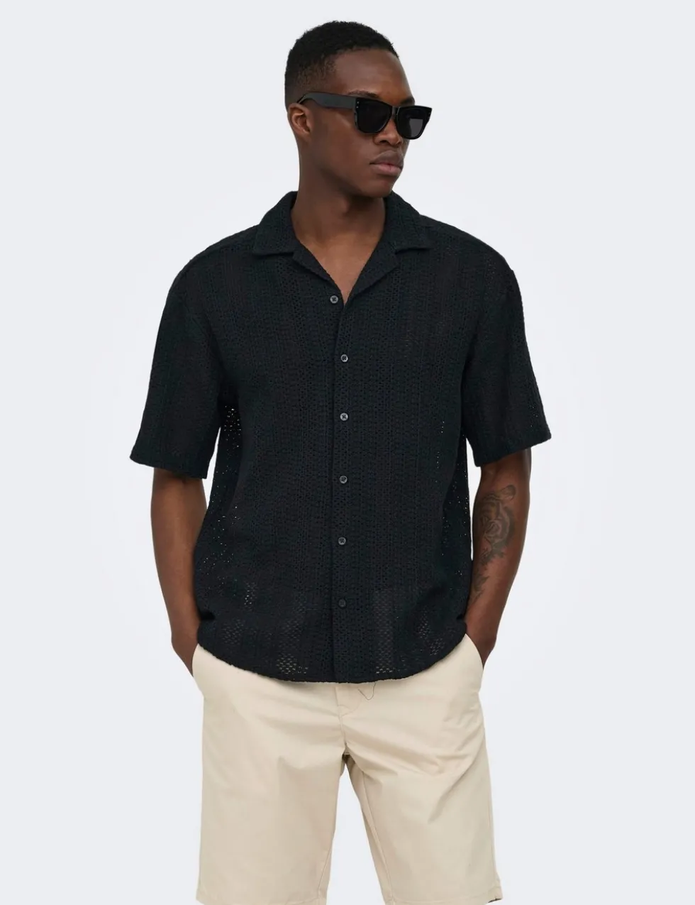 Cotton Rich Knitted Short Sleeve Shirt