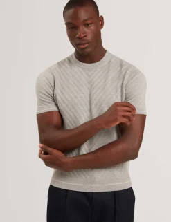 Cotton Rich Knitted T-Shirt with Wool