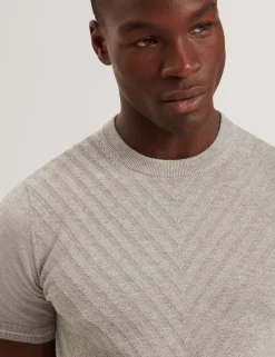 Cotton Rich Knitted T-Shirt with Wool