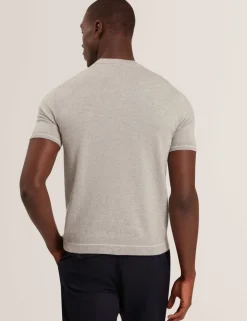 Cotton Rich Knitted T-Shirt with Wool