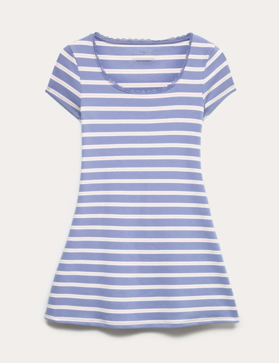 Cotton Rich Lace Trim Dress (6-16 Yrs)