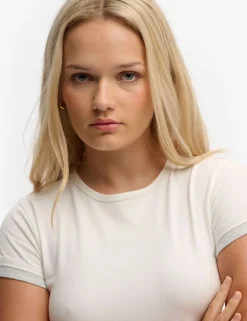 Cotton Rich Layered Crop T-Shirt