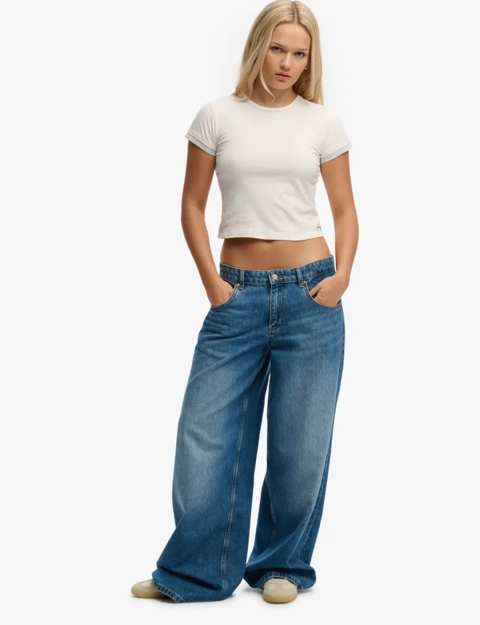 Cotton Rich Layered Crop T-Shirt