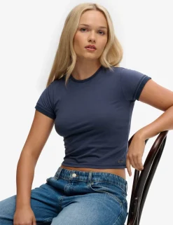 Cotton Rich Layered Crop T-Shirt