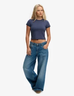 Cotton Rich Layered Crop T-Shirt
