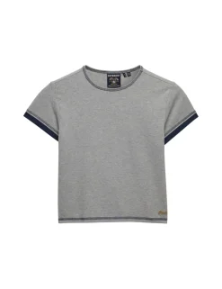 Cotton Rich Layered Crop T-Shirt