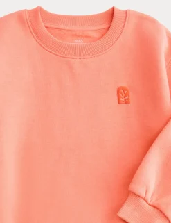 Cotton Rich Leaf Graphic Sweatshirt (2-8 Yrs)