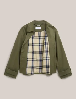 Cotton Rich Lightweight Collared Jacket