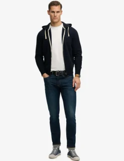 Cotton Rich Logo Embroidery Zip Up Hoodie