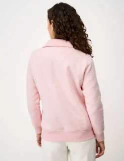 Cotton Rich Marl Half Zip Sweatshirt
