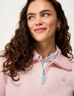 Cotton Rich Marl Half Zip Sweatshirt