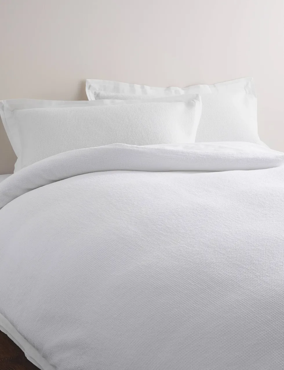 Cotton Rich Mini Waffle Bedding Set
