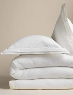 Cotton Rich Mini Waffle Bedding Set