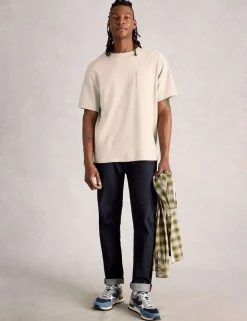 Cotton Rich Nep Crew Neck T-Shirt