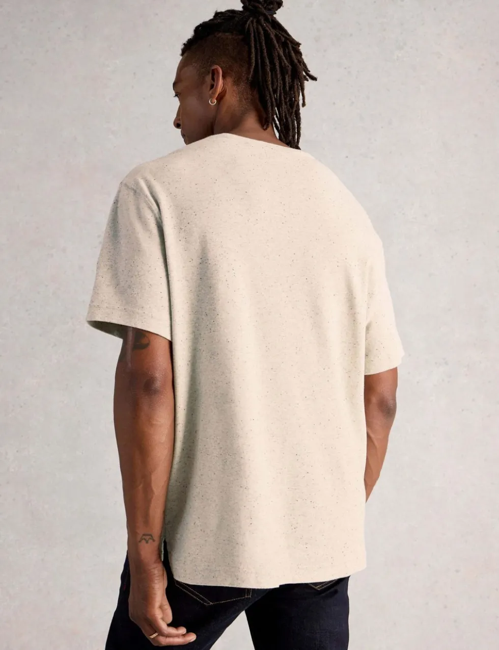Cotton Rich Nep Crew Neck T-Shirt