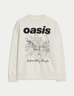 Cotton Rich Oasis Graphic Sweatshirt