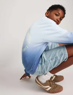 Cotton Rich Ombre Back Graphic Sweatshirt (6-16 Yrs)