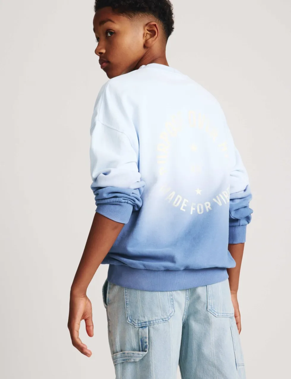 Cotton Rich Ombre Back Graphic Sweatshirt (6-16 Yrs)