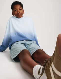 Cotton Rich Ombre Back Graphic Sweatshirt (6-16 Yrs)