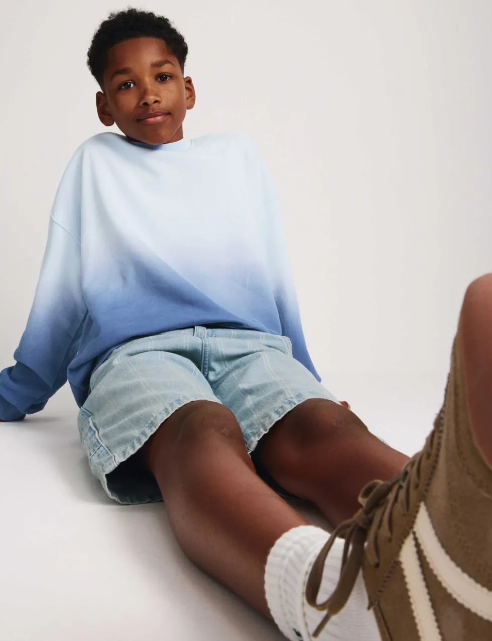 Cotton Rich Ombre Back Graphic Sweatshirt (6-16 Yrs)