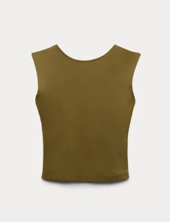 Cotton Rich Open Back Vest Top
