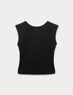 Cotton Rich Open Back Vest Top