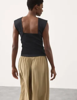 Cotton Rich Open Back Vest Top
