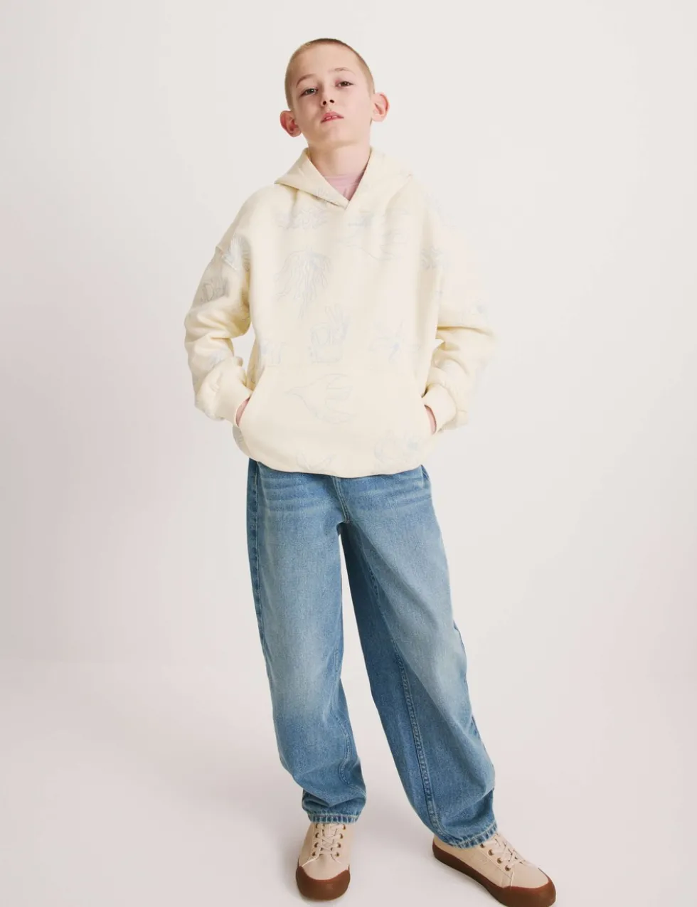 Cotton Rich Patterned Hoodie (6-16 Yrs)