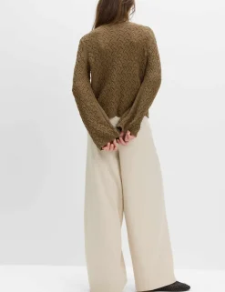 Cotton Rich Pearl Detail Scallop Edge Cardigan