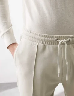 Cotton Rich Pintuck Straight Leg Joggers