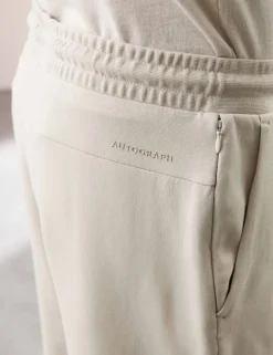 Cotton Rich Pintuck Straight Leg Joggers