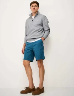 Cotton Rich Pique Half Zip Sweatshirt