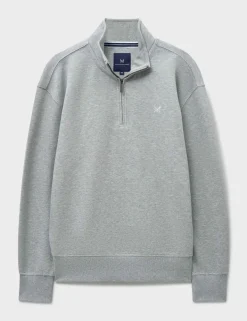 Cotton Rich Pique Half Zip Sweatshirt