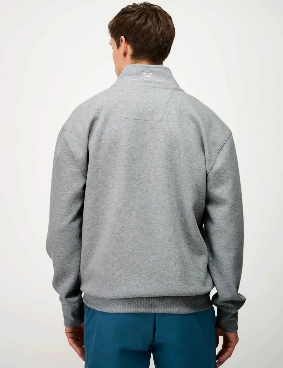 Cotton Rich Pique Half Zip Sweatshirt