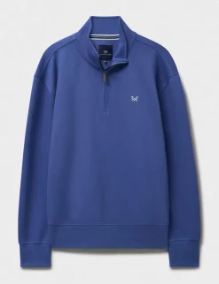 Cotton Rich Pique Half Zip Sweatshirt