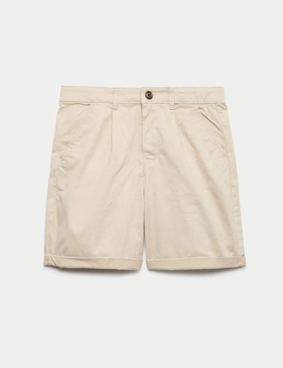 Cotton Rich Pleated Chino Shorts (6-16 Yrs)