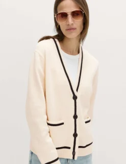 Cotton Rich Pocket Detail Cardigan