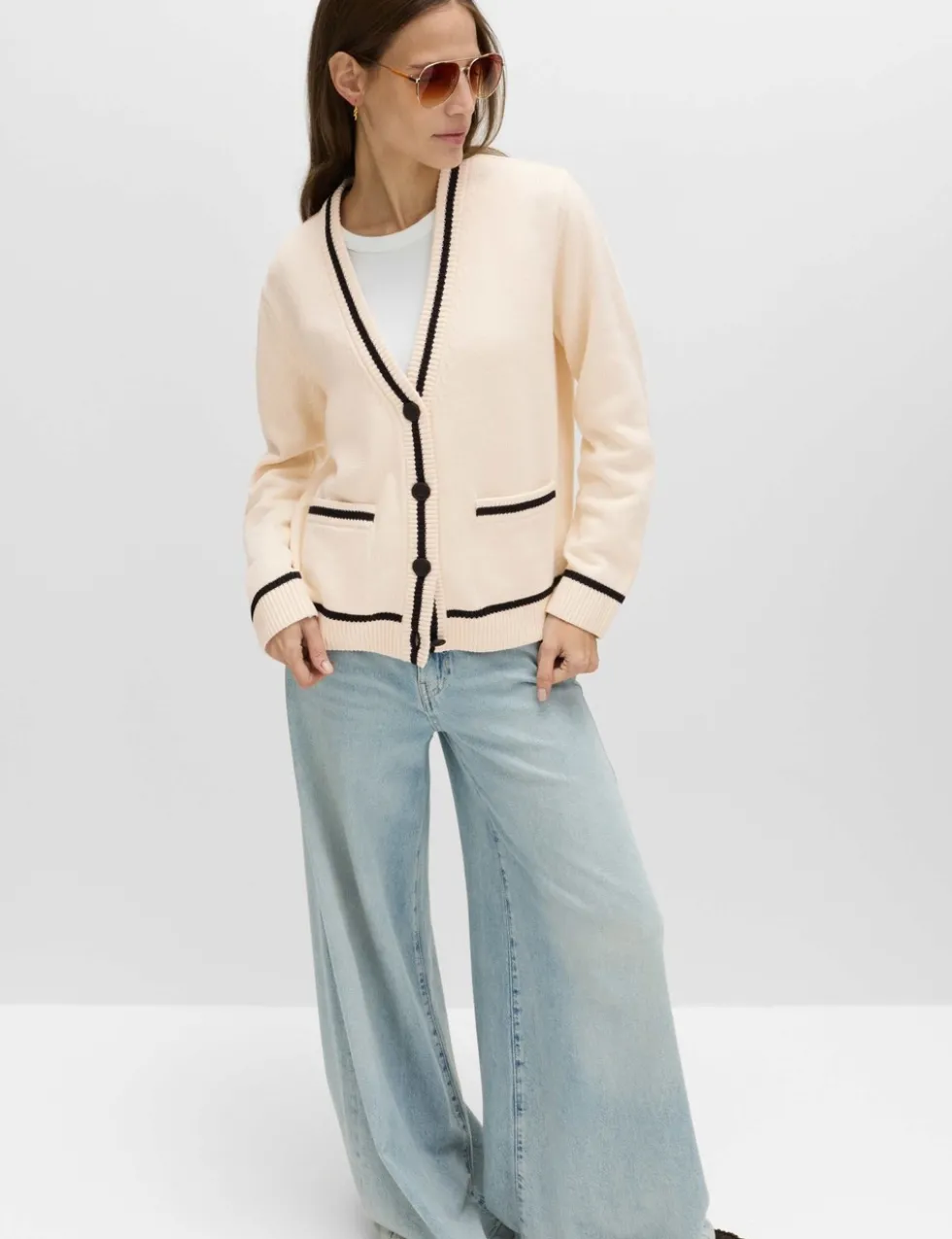 Cotton Rich Pocket Detail Cardigan